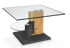 HAUKE HENDRIKS Couchtisch 80 x 80 cm Asteiche/ anthrazit