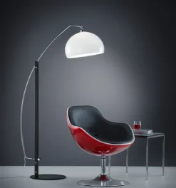 helestra Retrofit Bogenlampe DORO schwarz /chromfarbig