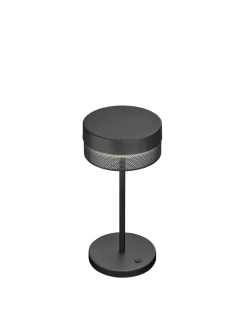 HELL Akku LED Tischlampe MESH schwarz