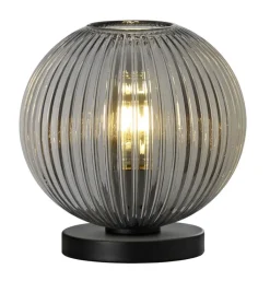 HELL Retrofit Tischlampe LOFT 20 cm schwarz /rauch