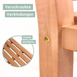 holz4home Gartenbank LANDHAUS 3-tlg 150 cm naturfarbig