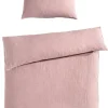 INSPIRATION HOME Musselin-Bettwäsche 135 x 200 cm mauve