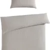 INSPIRATION HOME Musselin-Bettwäsche 135 x 200 cm greige