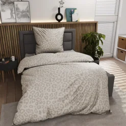 INSPIRATION HOME Satin-Bettwäsche LEO 135 x 200 cm beige