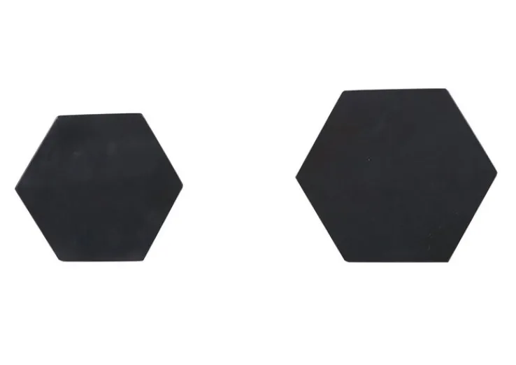 INTERhome Beistelltisch CHUCK 2er-Set Metall pulverbeschichtet 23 x 20 x 60 cm/19 x 16 x 50 cm Schwarz