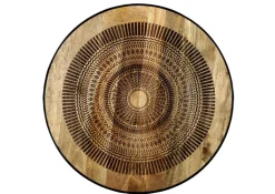 INTERhome Couchtisch SANTA CRUZ Ø 88 cm Mango Massiv/schwarz