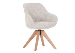INTERhome Drehsessel CHILL beige/Eiche massiv natur