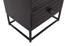 INTERhome Kommode ADELIA 45 x 110 cm Mango massiv schwarz gebeizt/lackiert