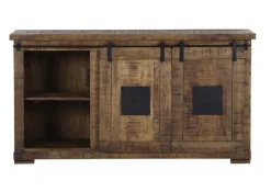 INTERhome Sideboard BARNEY 160 x 85 cm Mango Massivholz/schwarz