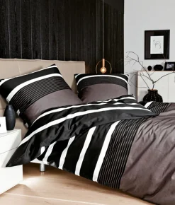 J.D. by janine J. D. Janine Mako-Satin-Bettwäsche 135 x 200 cm braun/schwarz