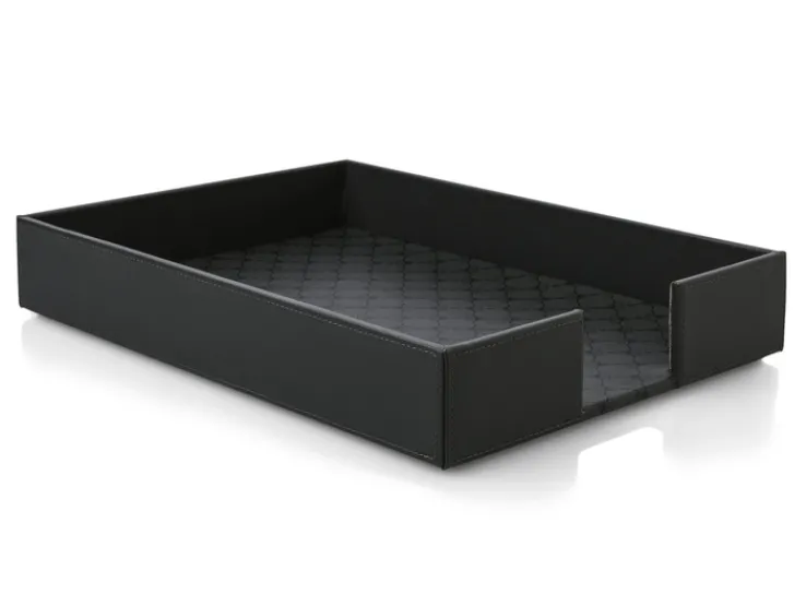 JOOP! Aufbewahrungskorb CORNFLOWER Kunstleder Textil 24,5 x 33 x 6 cm Anthrazit-Schwarz