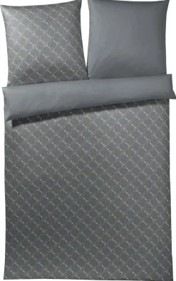 JOOP! Mako-Satin-Wende-Bettwäsche CORNFLOWER GRADIANT 135 x 200 cm grau