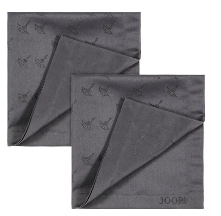 JOOP! Servietten-Set FADED CORNFLOWER 2er Set graphitgrau