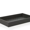 JOOP! Tablett CORNFLOWER Kunstleder 16,5 x 29 x 4 cm Anthrazit-Schwarz
