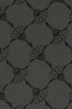 JOOP! Vase CORNFLOWER rund Durchmesser 20 cm Höhe 21 cm Klarglas Kunstleder anthrazit-schwarz