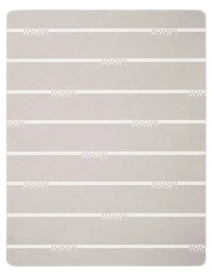 JOOP! Wohndecke LOGO-STR. 150 x 200 cm hellgrau/beige