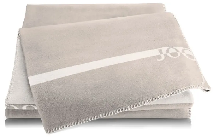 JOOP! Wohndecke LOGO-STR. 150 x 200 cm hellgrau/beige