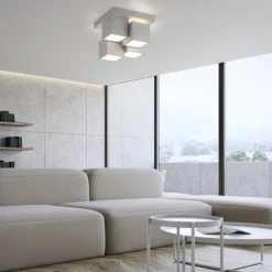 JUST LIGHT LED Deckenlampe TETRIS 30 x 30 cm weiß