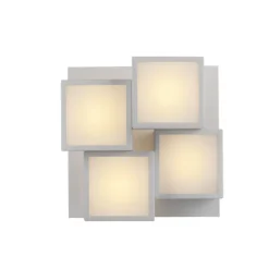 JUST LIGHT LED Deckenlampe TETRIS 30 x 30 cm weiß
