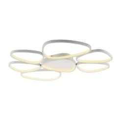 JUST LIGHT LED Deckenlampe PEBBLES 92 x 70 cm weiß