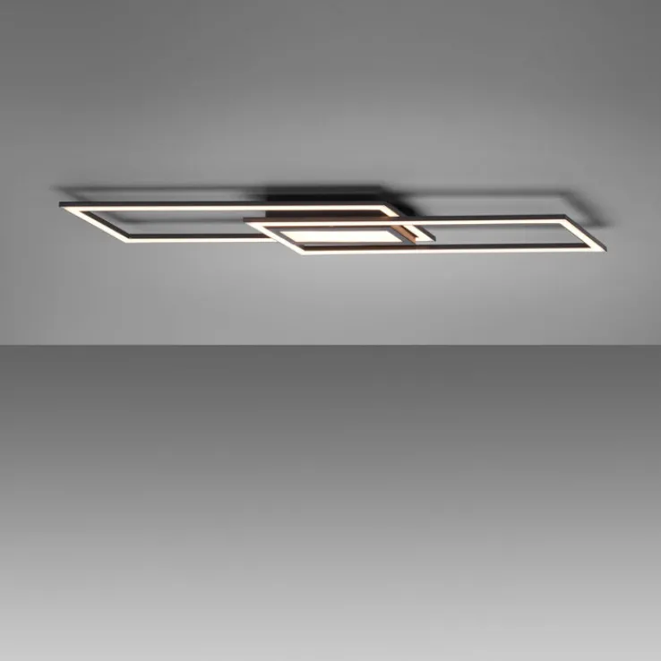 JUST LIGHT LED Deckenlampe ASMIN 17,9 x 100 cm schwarz