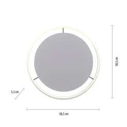 JUST LIGHT LED Deckenlampe RITUS 58 cm alufarbig