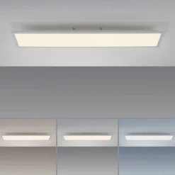 JUST LIGHT LED Deckenlampe FLAT 25 x 100 cm weiß