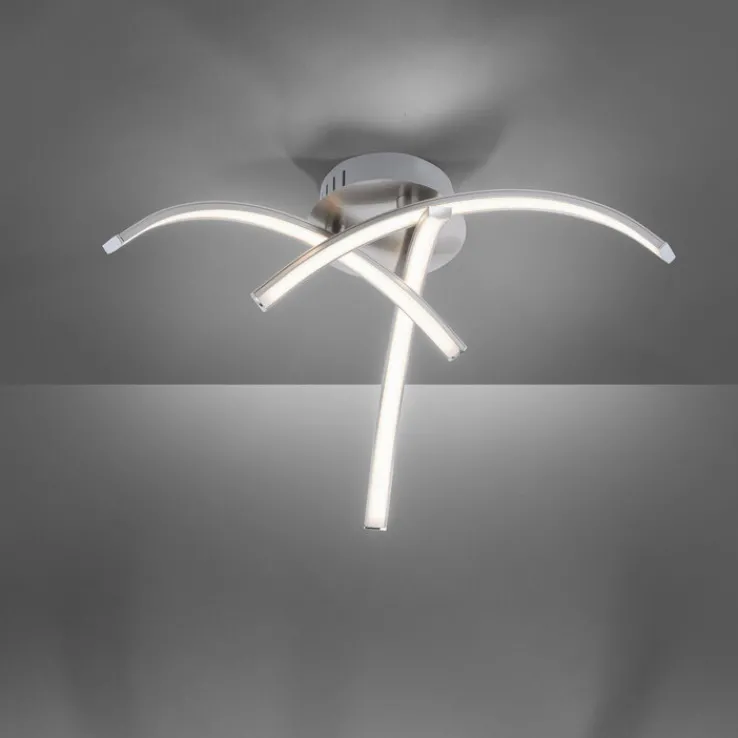 JUST LIGHT LED Deckenlampe VALERIE 40 cm stahlfarbig