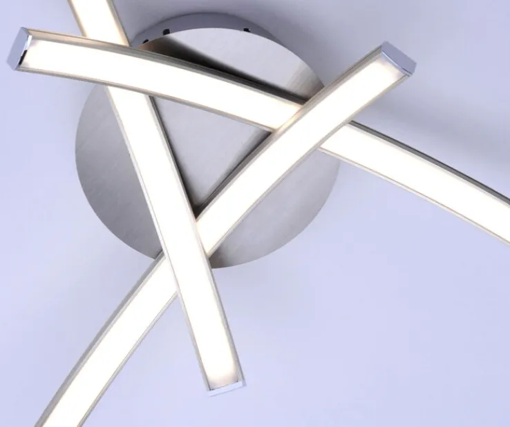 JUST LIGHT LED Deckenlampe VALERIE 40 cm stahlfarbig