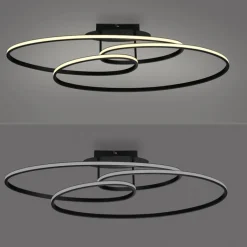 JUST LIGHT LED Deckenlampe LUMACA 81 x 30,5 cm schwarz