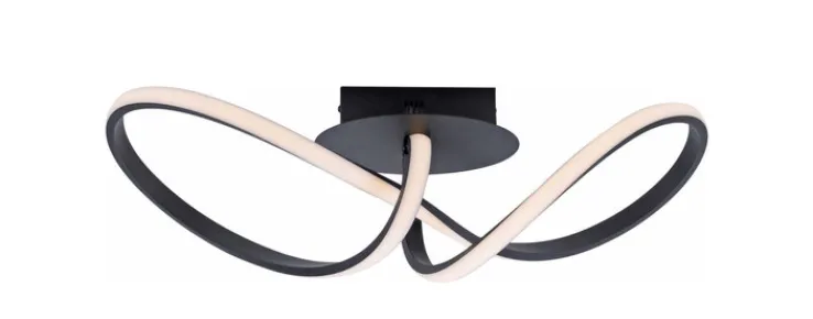 JUST LIGHT LED Deckenlampe MARIA 24,5 x 61 cm schwarz