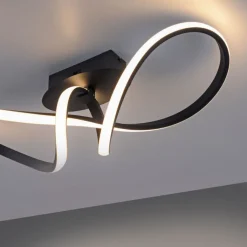 JUST LIGHT LED Deckenlampe MARIA 24,5 x 61 cm schwarz