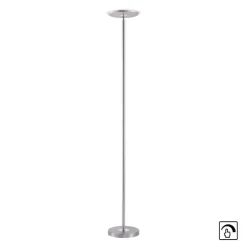 JUST LIGHT LED Stehlampe HANS 181 cm stahlfarbig