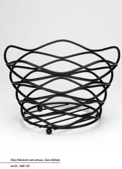 JUSTINUS Obstkorb 26 cm schwarz