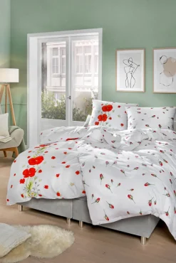 kaeppel Satin-Bettwäsche ROSENKNOSPEN 135 x 200 cm mehrfarbig