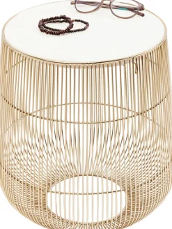 KARE DESIGN Beistelltisch rund BEAM 35 x 32 cm Stahl gold