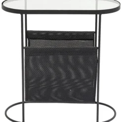 KARE DESIGN Beistelltisch MESH 54 x 54 x 25 cm Stahl/Glas schwarz