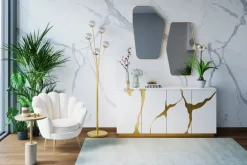 KARE DESIGN Cocktailsessel WATER LILY cremeweiß