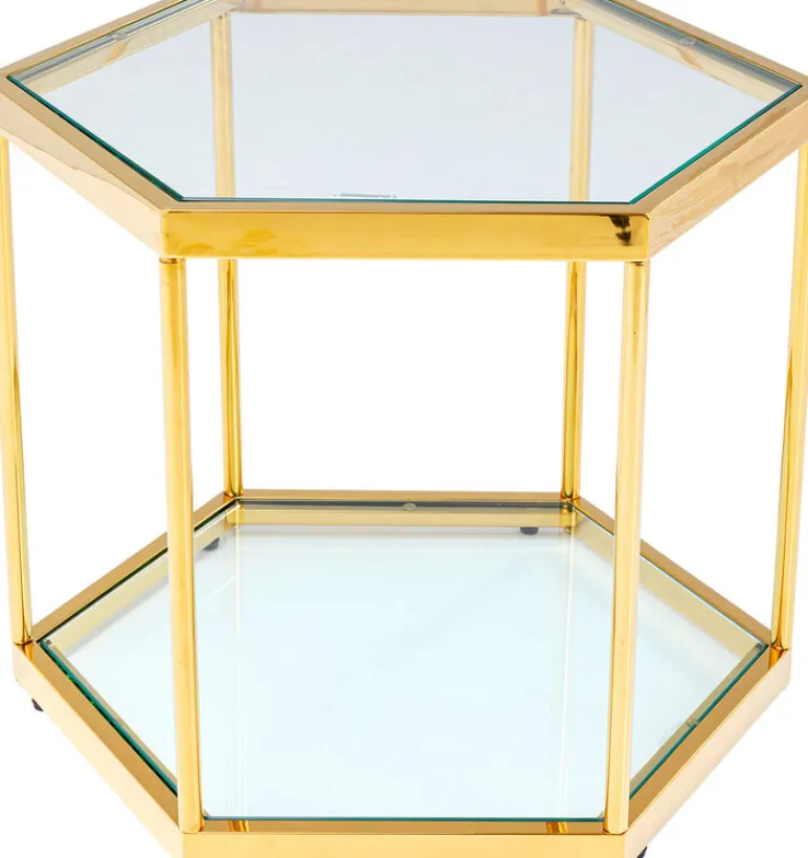 KARE DESIGN Couchtisch COMB 45 cm goldfarbig