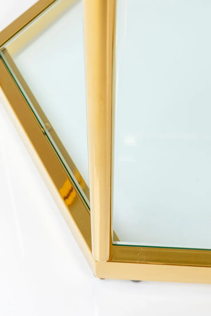 KARE DESIGN Couchtisch COMB 45 cm goldfarbig