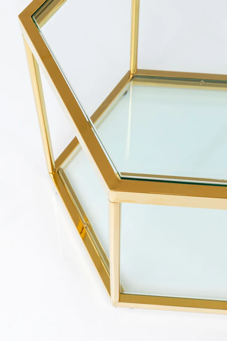 KARE DESIGN Couchtisch COMB 45 cm goldfarbig