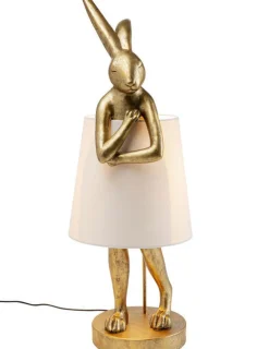 KARE DESIGN Retrofit Tischlampe ANIMAL RABBIT 88 cm goldfarbig