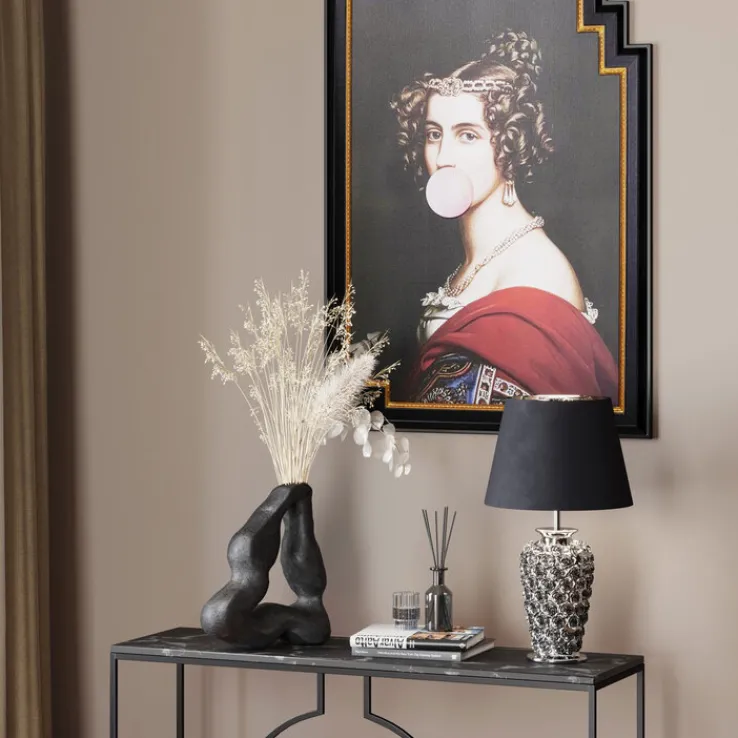 KARE DESIGN Retrofit Tischlampe ROSE MULTI schwarz /silberfarbig