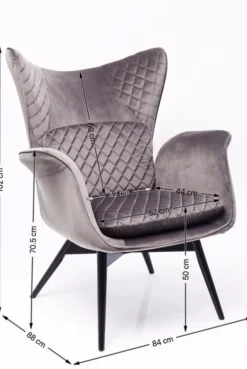 KARE DESIGN Sessel IK silbergrau