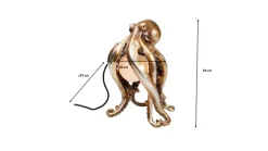 KARE DESIGN Tischleuchte ANIMAL OCTOPUS 25 x 34 cm goldfarbig