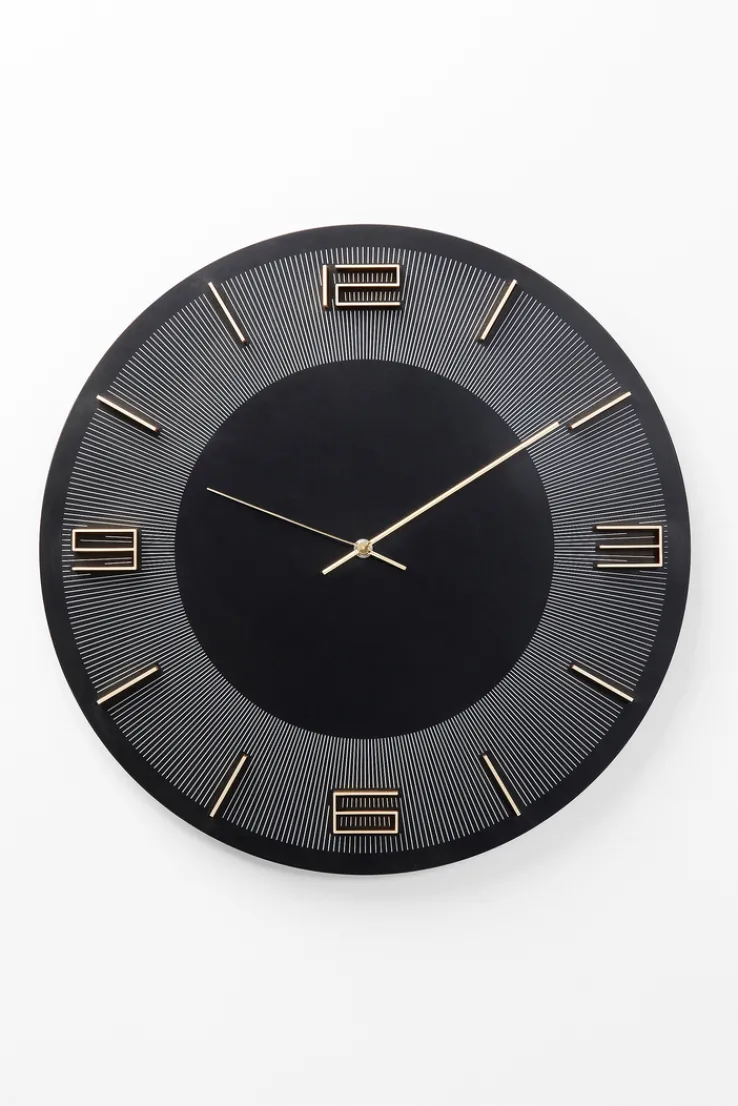 KARE DESIGN Wanduhr LEONARDO Ø 49 cm schwarz/goldfarbig