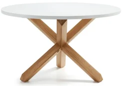 Kave Home Esstisch rund LOTUS 120 cm Buche NB /weiß NB