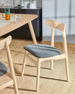 Kave Home Esszimmerstuhl NAYME braun/ grau