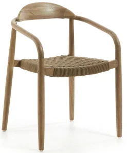 Kave Home Stapelstuhl Garten NINA 4er Set braun