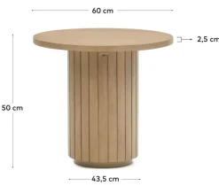 Kave Home Kaver Home Beistelltisch LICIA 60 x 60 cm Mango braun